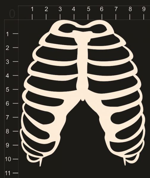 Фигура из чипборда "Грудная клетка" из коллекции Анатомия 