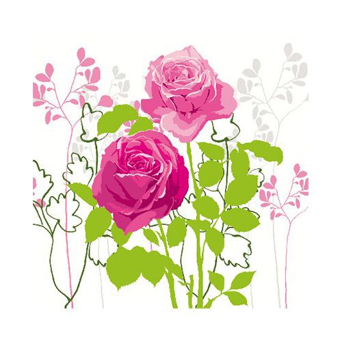 Салфетка 33*33 см "Madeline rosa", 1 штука (Paw Decor Collection)