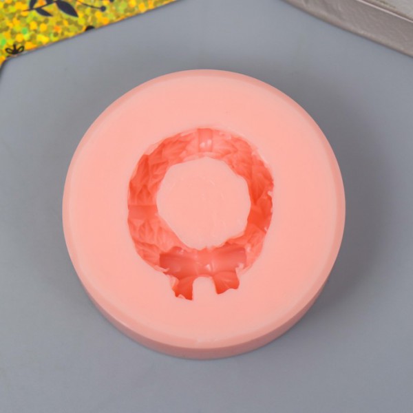 Молд для творчества "Новогодний венок", пищевой силикон (Артузор)