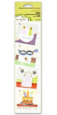 Декоративные открытки, набор 4 шт. (Mr.Painter) 