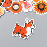 Набор декоративных бумажных наклеек "Оранжевый супермикс", 50 штук (Китай)
