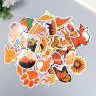 Набор декоративных бумажных наклеек "Оранжевый супермикс", 50 штук (Китай)