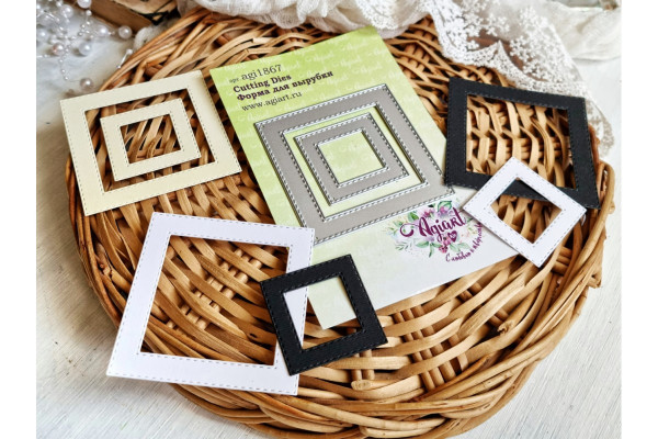 Набор ножей для вырубки рамок "Сет квадратных рамок №2" (Agiart, Россия)