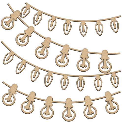 Набор мегачипборда 30*30 см из МДФ "Гирлянды" (Фабрика декору, Украина)   