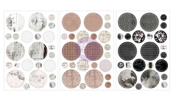 Стикеры круглые из коллекции "Amelia Rose", 3 листа (Prima)  