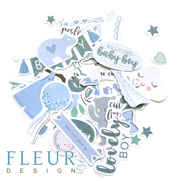 Набор высечек из коллекции "Мой джентльмен" (Fleur Design)