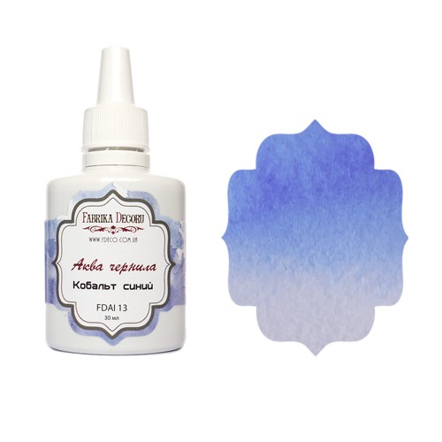 Аква-чернила, цвет Кобальт синий (Фабрика Декору, Украина)  