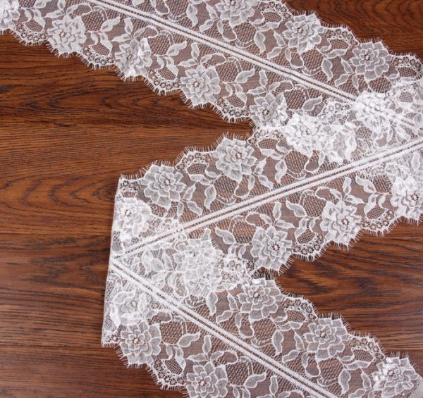 Кружево "Реснички", цвет Белый, 190 мм, 1 метр