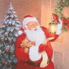 Салфетка 33*33 см "Список Санты", 1 штука (Jet Papier)