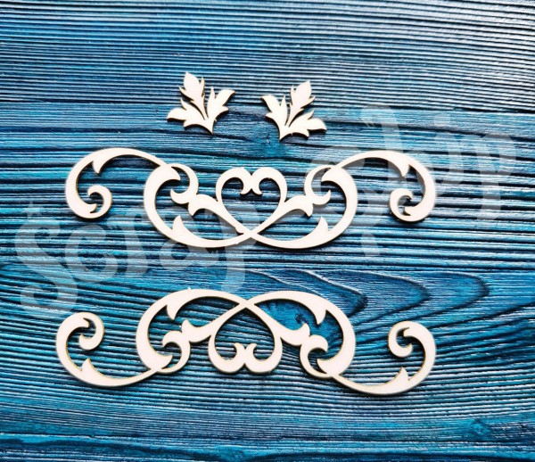 Фигура из чипборда "Завитки" (Scrap-Chip, Россия)