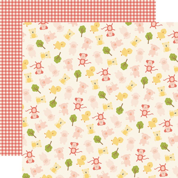 Бумага из коллекции "It's a Girl" Stuffed Animals (Carta Bella)  