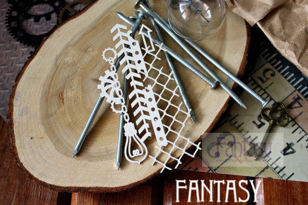 Чипборд из коллекции "Стимпанк" Стрелки и шестеренки (Fantasy, Россия)