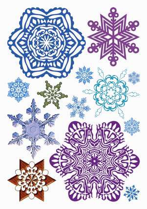 Переводная пленка Freedecor для светлых поверхностей "Снежинки-1"