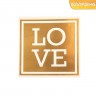 Наклейка-переводка с золотым фольгированием "LOVE", 10 × 10 см (АртУзор, Россия)