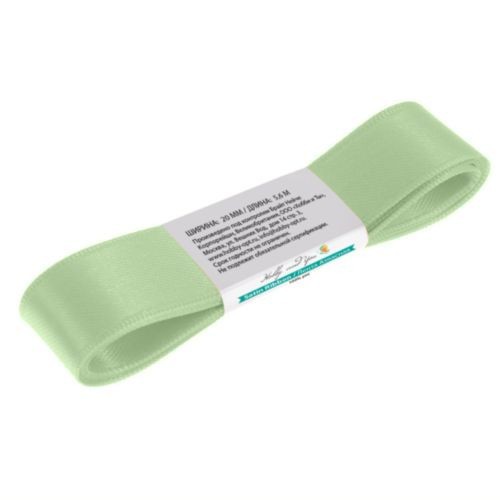 Атласная лента, 20мм, цвет Ментоловый, 5,6 метра (Hobby & You)