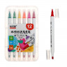 Набор двусторонних маркеров для рисования и хобби, 12 штук  (Китай)