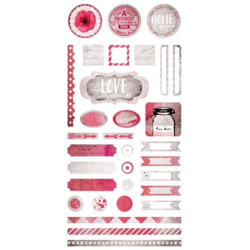 Набор стикеров "Элементы" из коллекции "Homegrown",  15*30,5 см (7Dots Studio) 