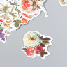 Набор декоративных бумажных наклеек "Винтажный цветочный микс", 50 штук (Китай)