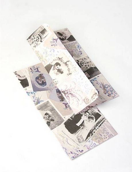 Конверт из крафт-бумаги с принтом "Ретро Свадебный марш", 1 шт.  