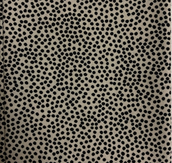 Отрез ткани для пэчворка, коллекция Bitty dots, цвет Бело-черный, 50*55 см, 100% хлопок (США)