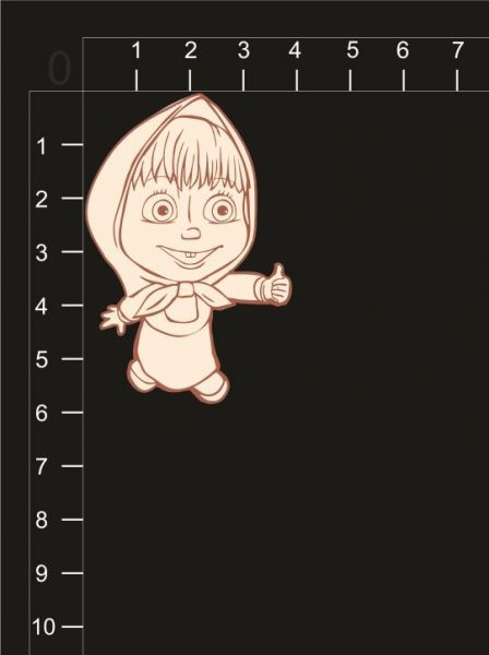 Фигурка из чипборда "Девочка в платочке" (byMamaYaga)