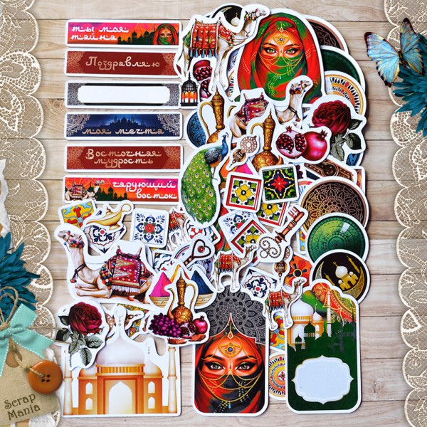 Набор высечек из коллекции "Сердце востока", 84 штуки (ScrapMania)  
