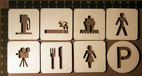 Набор чипборда "Дорожные знаки"  (By Mama Yaga, Россия)   