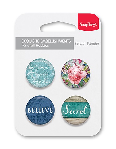 Набор фишек #2 "Тайна" из коллекции Бохо (АНГЛ.) (Scrapberry's)