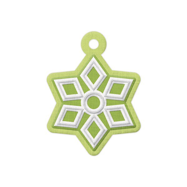 Тисненый тэг "Snowflake" из коллекции Yuletide  (WeRMemory)  