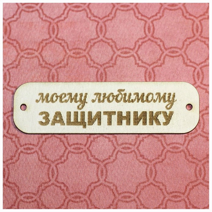 Фигура из чипборда Табличка "Моему любимому защитнику" (Россия)