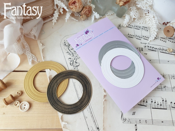 Нож для вырубки "Рамка круг с тиснением" (Fantasy, Россия)