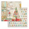 Набор бумаги 20*20 см из коллекции Christmas Patchwork" (Новогодний пэчворк), 10 листов (Stamperia)