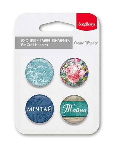 Набор фишек #4 "Тайна" из коллекции Бохо (РУС.) (Scrapberry's) 