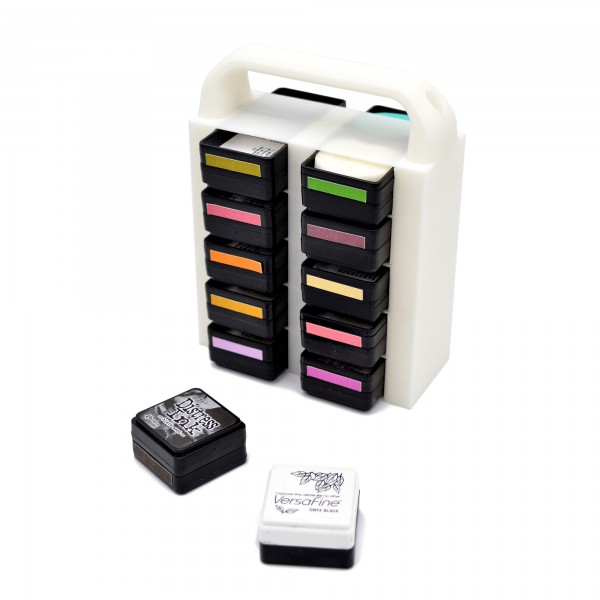 Стеллаж на 20-мини-подушечек штемпельных, пластик, цвет Белый Глянцевый (Яна Седышева, Россия) 