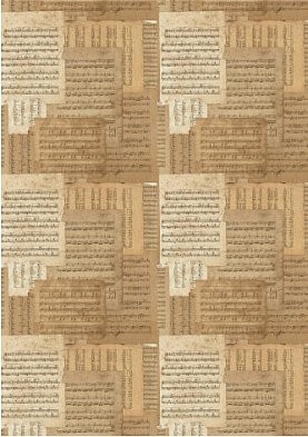 Бумага дизайнерская A4 "Ноты"