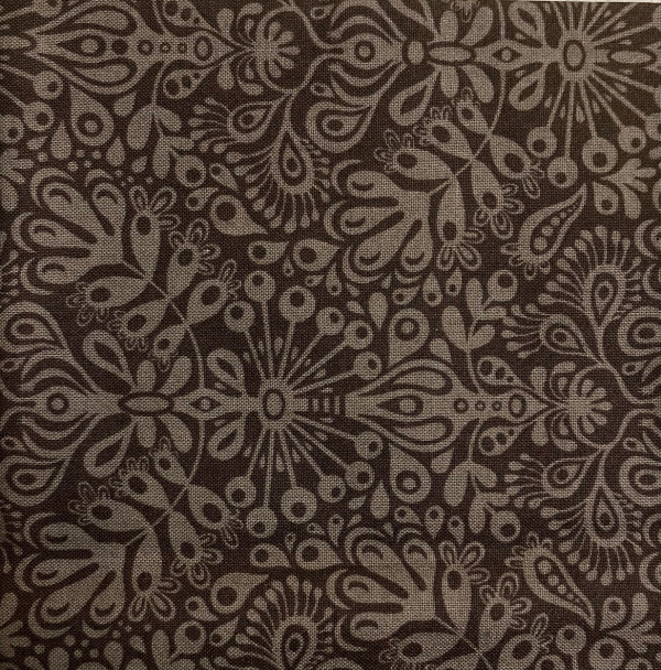 Отрез ткани для пэчворка, коллекция Toomuchery, цвет Коричневый, 50*55 см, 100% хлопок (США)