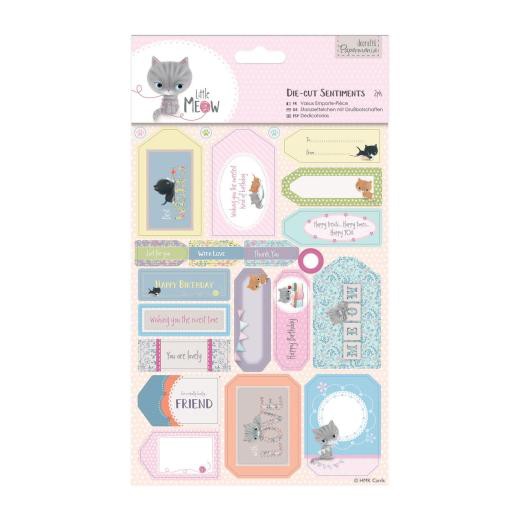 Набор высечек "Sentiments" из коллекции Little Meow (Docrafts)  