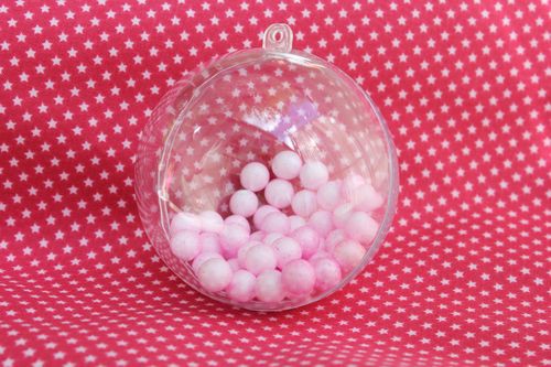 Декоративный наполнитель, шарики, 10 мм, цвет Розовый, пакет (Scrapberry's)