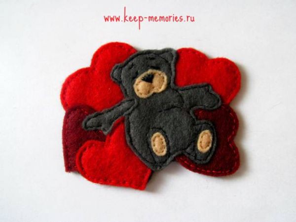 Украшение из фетра "Мишка МиТуЮ. Сладкий сон" 