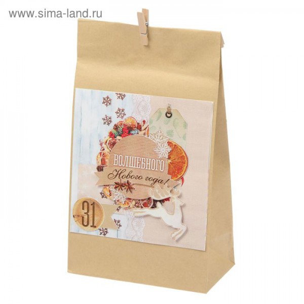 Набор по декорированию подарочного пакета из коллекции "Пряности и радости", 16 х 28 см (АртУзор)  