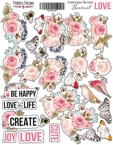 Стикеры из коллекции "Sensual Love" (Фабрика декору, Украина)
