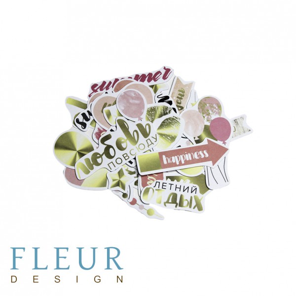 Набор высечек из коллекции "Pretty pink" (Fleur Design)