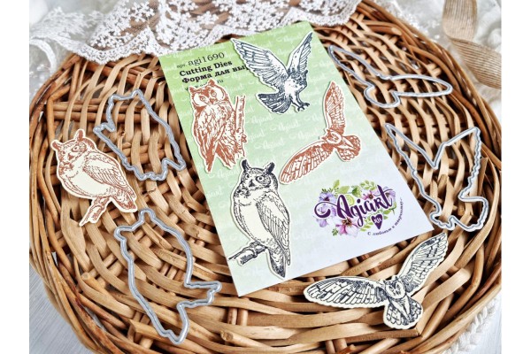 Ножи для контурной вырубки штампов "Ночные птицы" (Agiart, Россия)