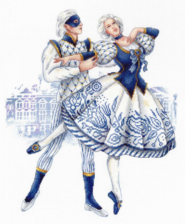 Набор для вышивки на канве Aida "Русские традиции. Императорский фарфор" (М.П. Студия, "Жар-птица")