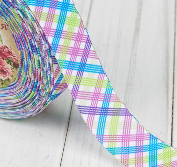 Лента декоративная репсовая "Линии", ширина 25мм, 1 ярд (91см) (Артузор)