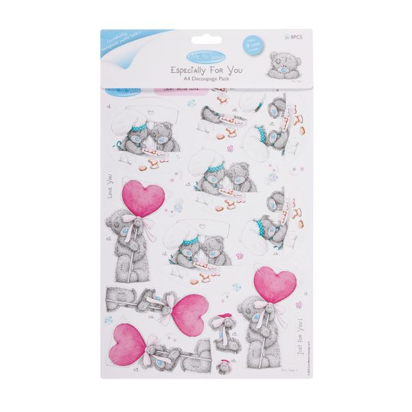 Набор бумаги и листов с высечками "Любовь", 8 листов из коллекции Me To You (Docrafts) 