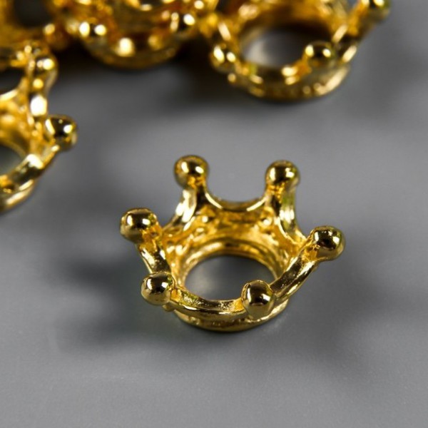 Корона миниатюрная, цвет: Золото, 17*7 мм.