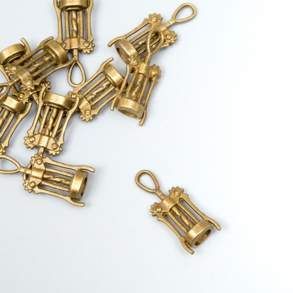 Металлическая подвеска "Штопор", цвет Бронза, 1 шт