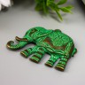 Декор металлический "Индийский слон", цвет Бронза с зеленой патиной