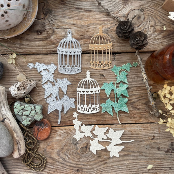 Набор ножей для вырубки "Плющ тёмно-зелёный" (MiMiCut, Россия) 